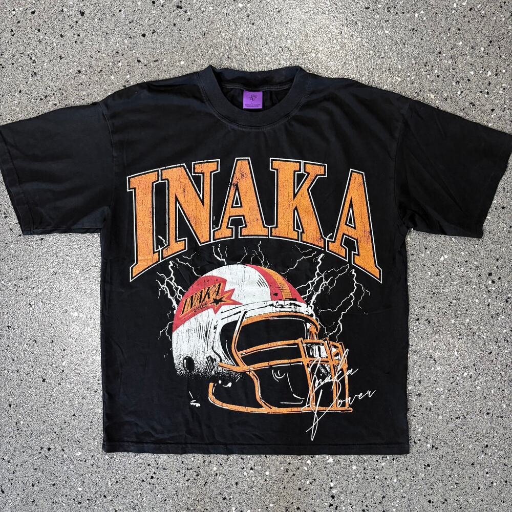 INAKA Power Football Helmet & Lightning Graphic T-shirt